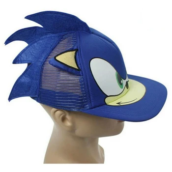 Naujas 1pcs mėlyna Mielas Berniukas, Sonic The Hedgehog Animacinių filmų Jaunimo Reguliuojamas Beisbolo Kepurę Bžūp vaikams, suaugusiems, Karšto Pardavimo šalis dovanos