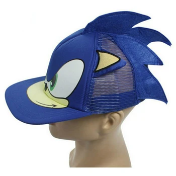 Naujas 1pcs mėlyna Mielas Berniukas, Sonic The Hedgehog Animacinių filmų Jaunimo Reguliuojamas Beisbolo Kepurę Bžūp vaikams, suaugusiems, Karšto Pardavimo šalis dovanos