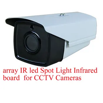Naujas 4 matrica IR led Vietoje Šviesos Spindulių valdybos CCTV Kameros, naktinio matymo Lauko Vandeniui vaizdo Kamera 45 / 60 / 90 laipsniai