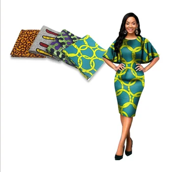 Naujas Atvykimo Aukštos Kokybės 2020 Vaškas, medvilnės Vaškas Afrikos Vaškas, medvilnės Dizainas vaškas audinio Šalis Suknelė H201214