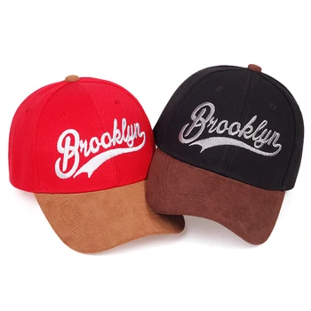 Naujas Brooklyn Laišką Siuvinėjimo Beisbolo kepuraitę Mados Siūlėmis Hip-Hop kepurės Reguliuojama Medvilnės Atsitiktinis Skrybėlės Pavasario Vasaros Saulės skrybėlės