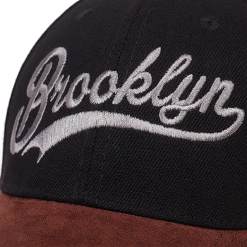 Naujas Brooklyn Laišką Siuvinėjimo Beisbolo kepuraitę Mados Siūlėmis Hip-Hop kepurės Reguliuojama Medvilnės Atsitiktinis Skrybėlės Pavasario Vasaros Saulės skrybėlės