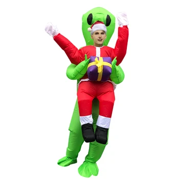Naujas Kalėdų Žalia Užsienietis kostiumas Suaugusiųjų Juokinga Pripučiamų Kalėdų senelio Kostiumas Monstras Kostiumas Šalis Karnavaliniai Kostiumai Nauji metai 2020 Metai