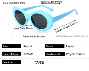 Naujas Klasikinis Derliaus NIRVANA Kurt Cobain Akiniai nuo saulės Vyrams ir Moterims Retro Ovalo formos Saulės akinių Mados Unsix UV400 Akiniai Gafas