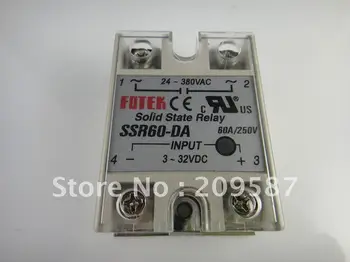Naujas (Solid State Relay SSR-60 DA 60A 3-32VDC 24-380VAC