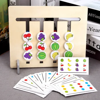 Naujas Stilius Dvipusis Atitikimo Žaidimas Loginiu Mąstymu Mokymo Vaikams Mokomieji Žaislai Vaikams Medinis Žaislas Montessori Žaislas