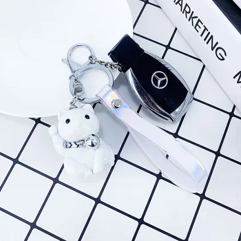Naujas akrilo Likimo Katės klavišą sagtis pakabukas PU lazerio diržo pakabukas maišą automobilio raktų priedai, mažų žaislų.
