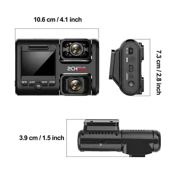 Naujas atnaujinti 360 laipsnių panorama 4K 2160P WIFI GPS Dual lens car DVR Sony IMX323 jutiklis HD naktinio matymo kamera, diktofonas