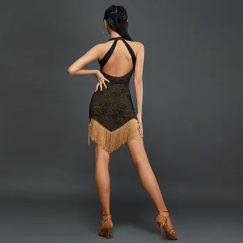 Naujas lotynų Šokių Konkurencijos Suknelė Moterims Suaugusių Seksualus Kutas Praktikos Kostiumai Moterų Rumba Tango, Samba Pakraštyje Suknelės DWY4657