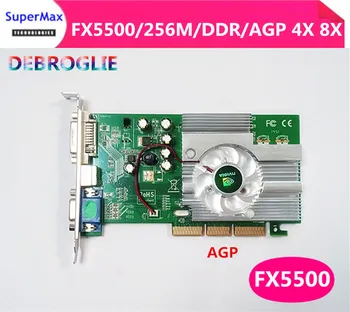 Naujas originalus FX5500 AGP 256M grafikos plokštę, AGP4X 8X atnaujinti yra geresnis, stipresnis nei FX5200 ATI9550