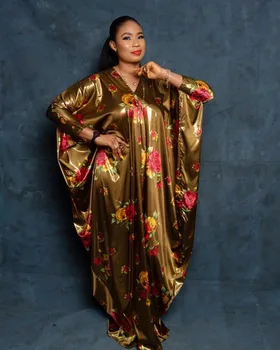 Naujas stilius klasikinis Spausdinti Afrikos moterų Dashiki mados ruožas laisvas ilga suknelė nemokamai dydis