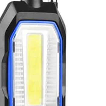 Naujas Įkraunamas USB LED Žibintuvėlis Darbą Šviesos Lempos šviesos Diodai netic Fakelas Paramos Stovėti Pasukamas Kablys Kempingas Dirbtuvių Automobilių Repai