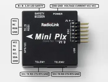 Naujausias Radiolink MINI PIX V1.0 Viršuje Konfigūracija Skrydžio Valdymo MINI Dydžio, kaip F4 dėl FPV Quadcopter