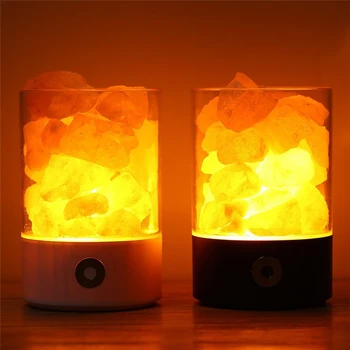 Naujiena natūralus himalajų druskos Kristalų lempos Druskos Šviesos lavos lempa Oro Valytuvas Nuotaikos Kūrėjas USB lentelė Naktį šviesos mygtukinis apšvietimo Reguliatorius