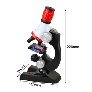 Naujojo Mikroskopo Rinkinys Lab LED 100X-400X-1200X Namų Mokyklos Švietimo Žaislas Dovana Rafinuotas Biologinis Mikroskopas Vaikams, Vaikų^