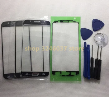 Naujos Priekinės Stiklo Objektyvas Jutiklinio Ekrano Pakeitimas Samsung Galaxy S6 G920F G920 G9200+Lipdukas+Remonto Įrankiai