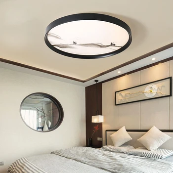 Naujos kartos lubų lempa led miegamasis-ultra plonas medžio masyvo Kinų stiliaus klasikinių Zen koridoriaus praėjimo lempos WJB40609