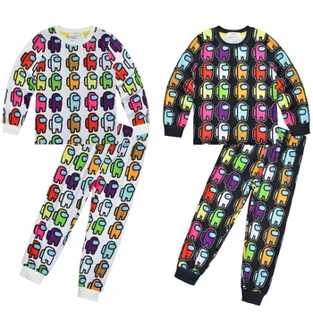 Naujos tarp MŪSŲ vaikų namų drabužiai nustatyti ilgomis rankovėmis Dviejų dalių Pižama, audinys minkštas ir patogi pižama berniukams ir mergaitėms