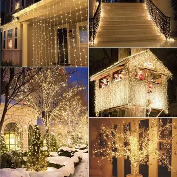 Naujųjų Metų 110V, 220V LED Šviesos Eilutę Girlianda namams Šalis Vestuvių Kalėdų Dekoro 10M 100 LED Grandinės Pasakų String Žibintai Navidad