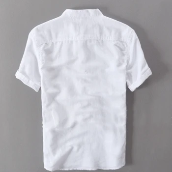 Negabaritinių Marškinėliai Vyrams trumpomis Rankovėmis Medvilnės Skalbiniai White Tee Prarasti Atsitiktinis Mandarinų Apykaklės Kietas Geriausias Pardavėjas 5XL Drabužiai