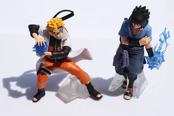 Nemokamas Pristatymas Naruto 1set 10-15cm Naruto Shippuden Sasuke Uzumaki Kakashi Lėlės Lėlės Visą 5vnt Premium Dovanos (1set=5vnt) Retail