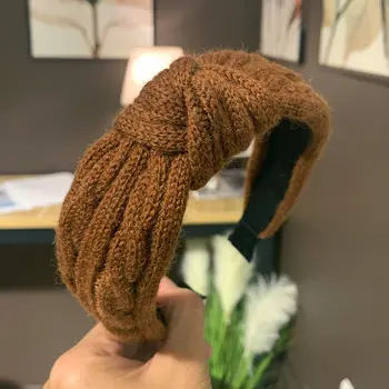 Nemokamas pristatymas Mados moterų mazgas hairbands vientisa spalva mergina kaspinai Pliušinis lady korėja stiliaus plaukų aksesuarai