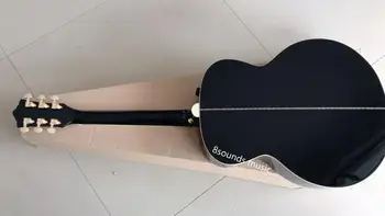Nemokamas pristatymas profesionali gitara su 3 rankenėlės paėmimas Jumbo F50 VINTAGE gitara, juodos spalvos blizgesio gildijos akustine elektrine gitara