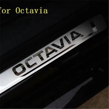 Nerūdijančio Plieno Originalus gamyklos Nusitrinti Plokštė/Durų Slenksčio Durų Slenksčio nusitrinti plokštė durų slenksčio dėl-2019 Skoda Octavia A7