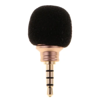 Nešiojamų 3.5 mm Mikrofoną Mic+Kailio Mikrofonas, Vėjo apsauginės ausinės už Išmaniojo Telefono Įrašymas