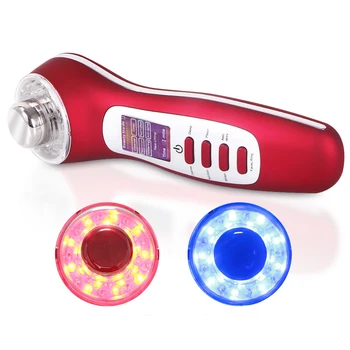 Nešiojamų Face Lift LED Fotonų 3MHz Ultragarso Galvaninis Spa Massager Anti Acne Odai Balinti Įmonė Veido Gilus Valymas Ultragarsu