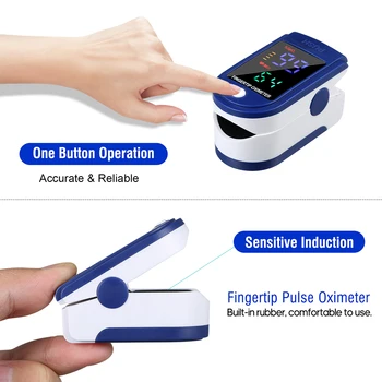Nešiojamų Pulse Oximeter piršto oximetro Kraujo Deguonies SpO2 Monitorius LED Piršto Miego stebėjimo Širdies Ritmas Soties +Laikymo Maišelis