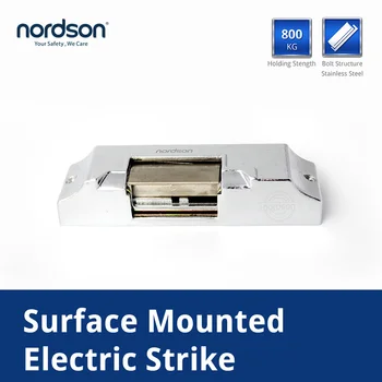 Nordson Originalus DC12V Nepavyksta-secure/Fail-Safe tipo Nerūdijančio Plieno Paviršių Sumontuoti Elektros Strike Durų Užraktas laikomoji galia 800KG