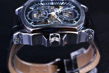 Nugalėtojas 2016 Retro Classic Dizaineris Sidabro Nerūdijančio Plieno Atveju Vyrai Laikrodžiai Top Brand Prabanga Mechaninis Automatinis Laikrodis Laikrodis Vyrams
