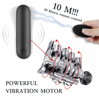 Nuotolinio Įkraunamas Mini Kulka Vibratorius G Spot Klitorio Stimuliatorius Sekso Žaislai Pradedantiesiems, USB kroviklis 10 Greičio Stipri Vibracija