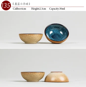 NĖRA.135 Kinijos aukštos kokybės Keramikos arbatos puodelio 30ml Kung fu arbatos rinkinys porceliano Japonų Stiliaus Rankų darbo dažytos teacup Maži arbatos dubenėlį