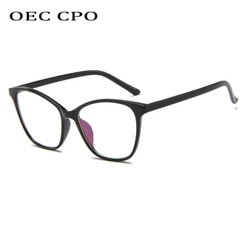 OEC CPO Negabaritinių Cat Eye Akiniai, Rėmeliai Moterų Mados Optinių Rėmelių, skaidraus Lęšio Akiniai Moterų Akiniai Skaidrūs O648