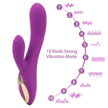OLO Dildo Vibratorius Rabbit Vibratorius 10 Greičio G Spot Klitorio Stimuliatorius Galingas Masturbacija Sekso Žaislai Moterims, Suaugusiems