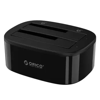 ORICO 6228US3 3.5 Colių Dual Bay USB 3.0 Prie Sata Hdd Ssd Atveju Docking Station Kietąjį Diską Įrankį Nemokamai popierinės kopijavimo aparatų matricos 16TB PC(ES Kištukas