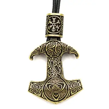 Odin Varnas Triskele Trejybės Amuletas Thor Hammer Pakabukas Mjolnir Talismanas Papuošalų Viking Vyrų Karoliai Šiaurės Karoliukai, Priedai
