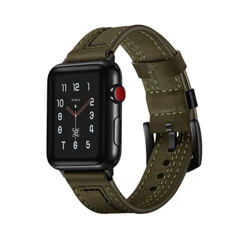 Odinis dirželis, apple watch band 42mm 38mm iWatch 4 juostos 44mm/40mm natūralios Odos watchband diržo apyrankė 