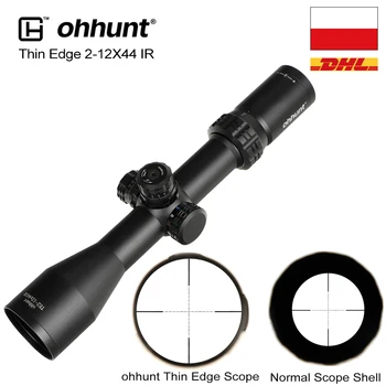 Ohhunt Plonas Kraštas 2-12X44 IR Medžioklės Riflescopes Mil Dot Stiklo Išgraviruotas Tinklelis RGB Apšvietimo Bokštai Lock Reset Fotografavimo taikymo Sritis