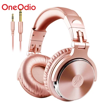 OneOdio Profesionalus Studija DJ Laidines Ausines Su Mikrofonu Per Ausį HiFi Stebi Music Headset Ausinės, Telefono PC, Pink