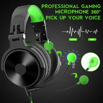 Oneodio Žaidimų Ausinės Virš Ausies Wired Stereo Ausinės Su Mikrofonu, Skirtos PS4 Xbox Vieno Telefono PC Gamer Studio DJ Ausinių