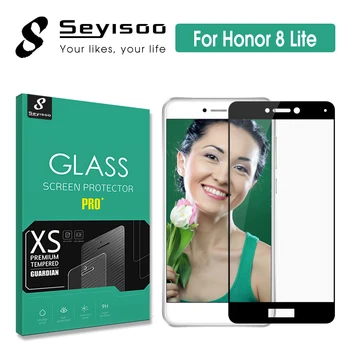Originalus Seyisoo Prekės ženklo 2.5 D Pilnas draudimas Screen Protector, Grūdintas Stiklas Huawei Honor 8 Lite Honor8 8Lite Grūdinto stiklo Plėvelės