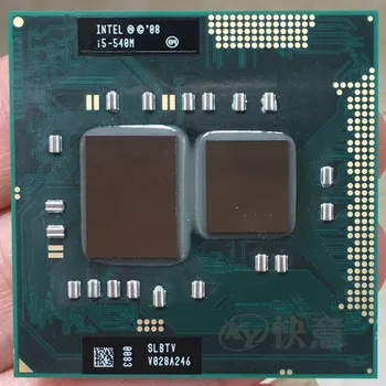 Originalus intel PROCESORIAUS nešiojamas kompiuteris i5-540M cpu 3M Cache, 2.53 GHz iki 3.066 GHz i5 540M PGA988 procesorius Suderinamas HM57 HM55 QM57
