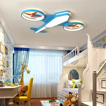 Orlaivių vaikams šiaurės šalių vaikų kambario, miegamojo puošimas led lemputė dega kambarys pritemdomi lubų šviesos namų puošybai lamparas