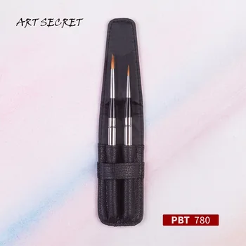 PBT-780 2 vnt/set akvarelė teptukų rinkinys R#1 taklon plaukų pu dėklas kelionės teptuku rinkinys nešiojamų teptuku menininko teptukas, dažų įrankis