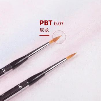 PBT-780 2 vnt/set akvarelė teptukų rinkinys R#1 taklon plaukų pu dėklas kelionės teptuku rinkinys nešiojamų teptuku menininko teptukas, dažų įrankis