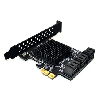 PCI-E, SATA korta PCI-E 1X Kortos PCI Express, SATA 3.0 2Ports 4ports 6ports SATA III 6Gbps Plėtra Adapterio Plokštės pridėti kortelės