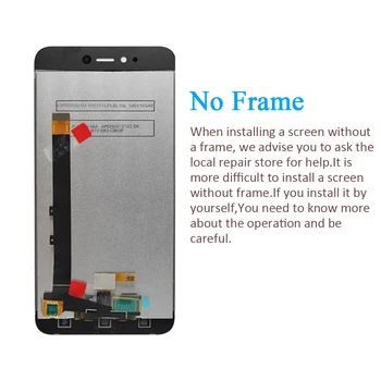 PINZHENG Telefono LCD Xiaomi Redmi Pastaba 5A LCD Ekranas skaitmeninis keitiklis Asamblėjos LCD Už Redmi Pastaba 5A Ekranas Su karkasu